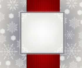 christmas snow with ornate background vector