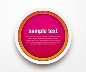 Creative color button background set vector