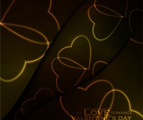 Beautiful heart-shaped Valentine Day background vector