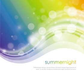 Dream wavy backgrounds vector material