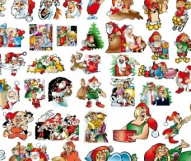 Cute Christmas illustration vectors material