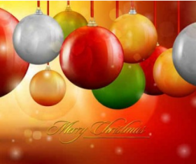 Christmas ball background art vector