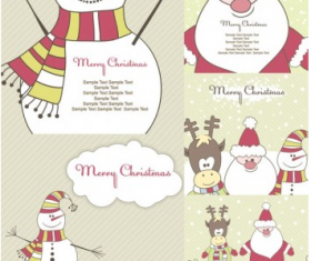 cute snowman christmas illustration vector