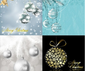 Christmas ball background  shiny vector