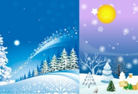 Cartoon christmas background  vector