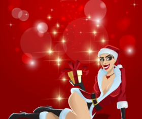 Santgirl illustration Free  vector