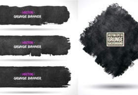 The ink traces banner background vector