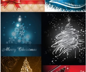 christmas tree  set vector