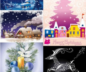 Christmas cartoon snow background  Illustration vector