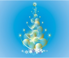 Abstract Christmas Tree Vector shiny vector