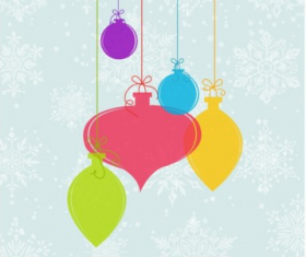 Christmas decoration set shiny vector