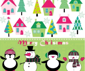 cartoon christmas background  03 vector
