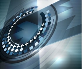 Dynamic arrow background vector set