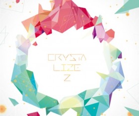 Color crystal ring backgorunds vector