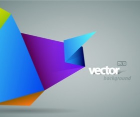 Dynamic color Origami background vector