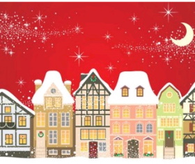 cartoon christmas house background  01 vector