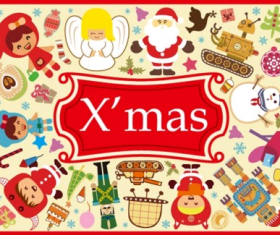 cute christmas  vector graphics