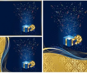 christmas gift background  set vector