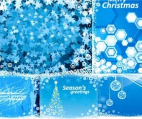 Dream Blue Christmas background vector