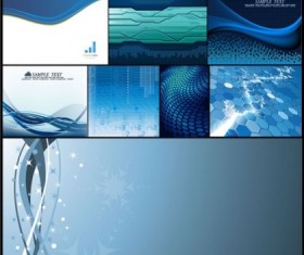 Halation Blue background set vector