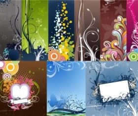 Different fashion elements background vectors