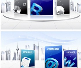 Background with business elements vector