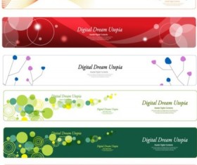 Set of banner modern vector