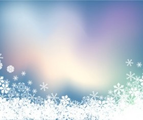 Dream snow background vectors material