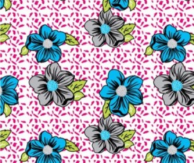 Cute floral vectors seamless pattern material