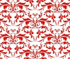 Bright red ornaments pattern vectors