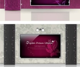 Bright dream wall background vector