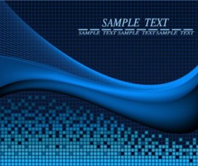 Tech blue design elements background vector