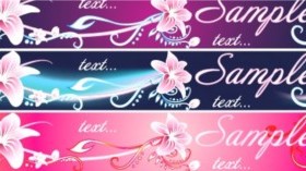 Bright lily flower banner vector