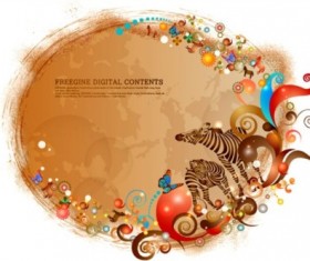 Fashion zebra colorful pattern background vectors