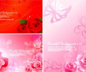 Bright rose fantasy background vector