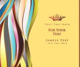 Fashion dynamic lines background with crown vector