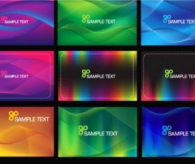 Colorful lines cards business vector