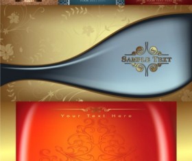 Ornate design background set vector