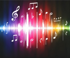 Colorful music design elements background vector