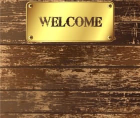 Retro style wood background vector