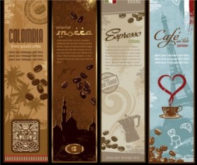 Classic coffee design elements banner vector
