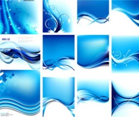 Crystal blue dynamic lines background vector