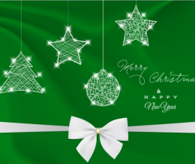 Green christmas design decor element  vector