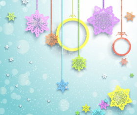 Christmas decor element background  vector