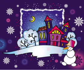 Christmas cartoon illustration  vector