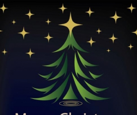Green christmas tree  Illustration vector