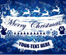 christmas frame vector set