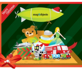 Christmas classic toys vector