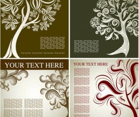 Tree Backgrounds Vector set