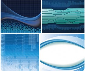 Tech Blue Backgrounds vector